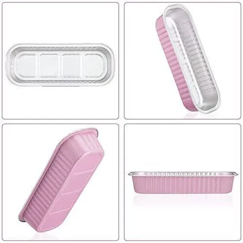 Cupcake Liners With Lids 50pcs 6.8oz 6.5"x2.5"x1.2" Aluminum