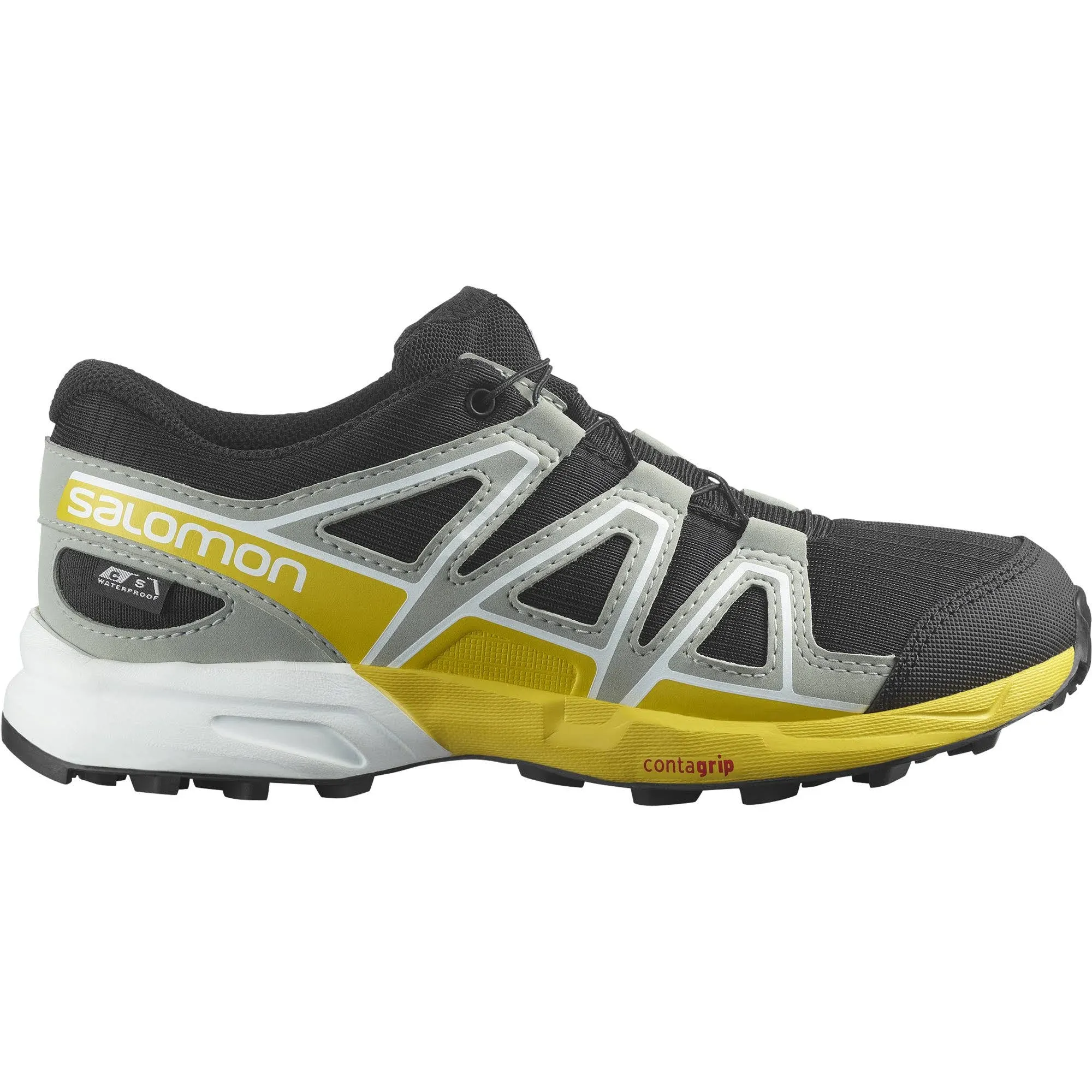 Kids' Salomon Speedcross Hiking Shoes, 5, Black Yellow