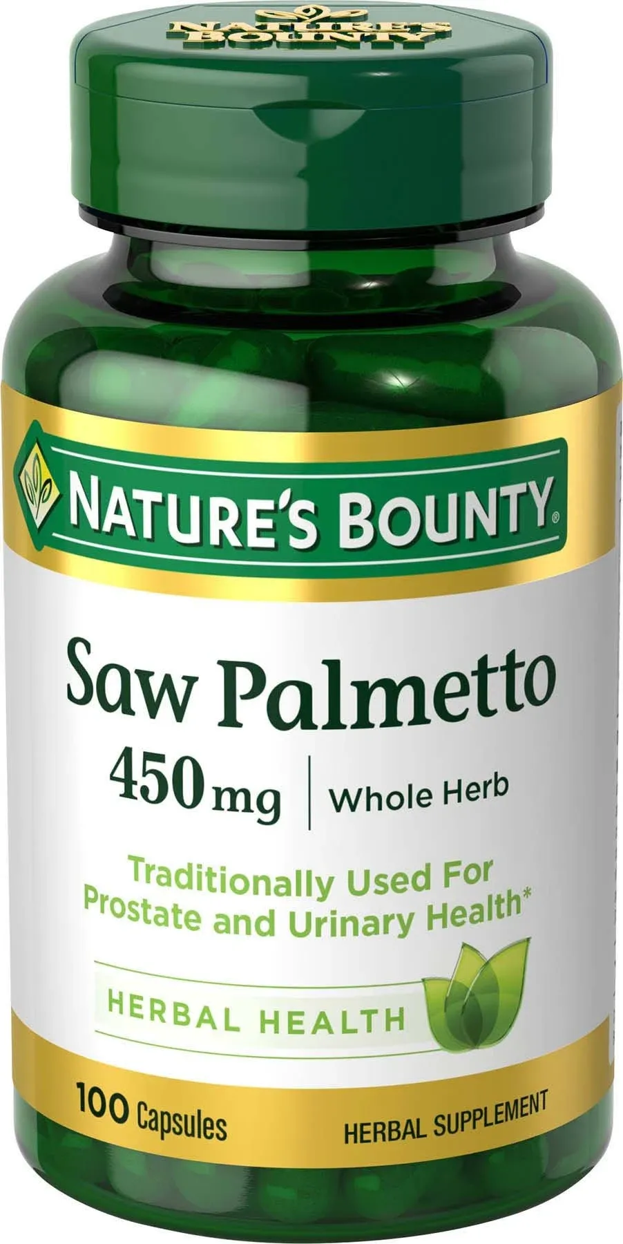 Nature's Bounty, Saw Palmetto 450 mg Capsules