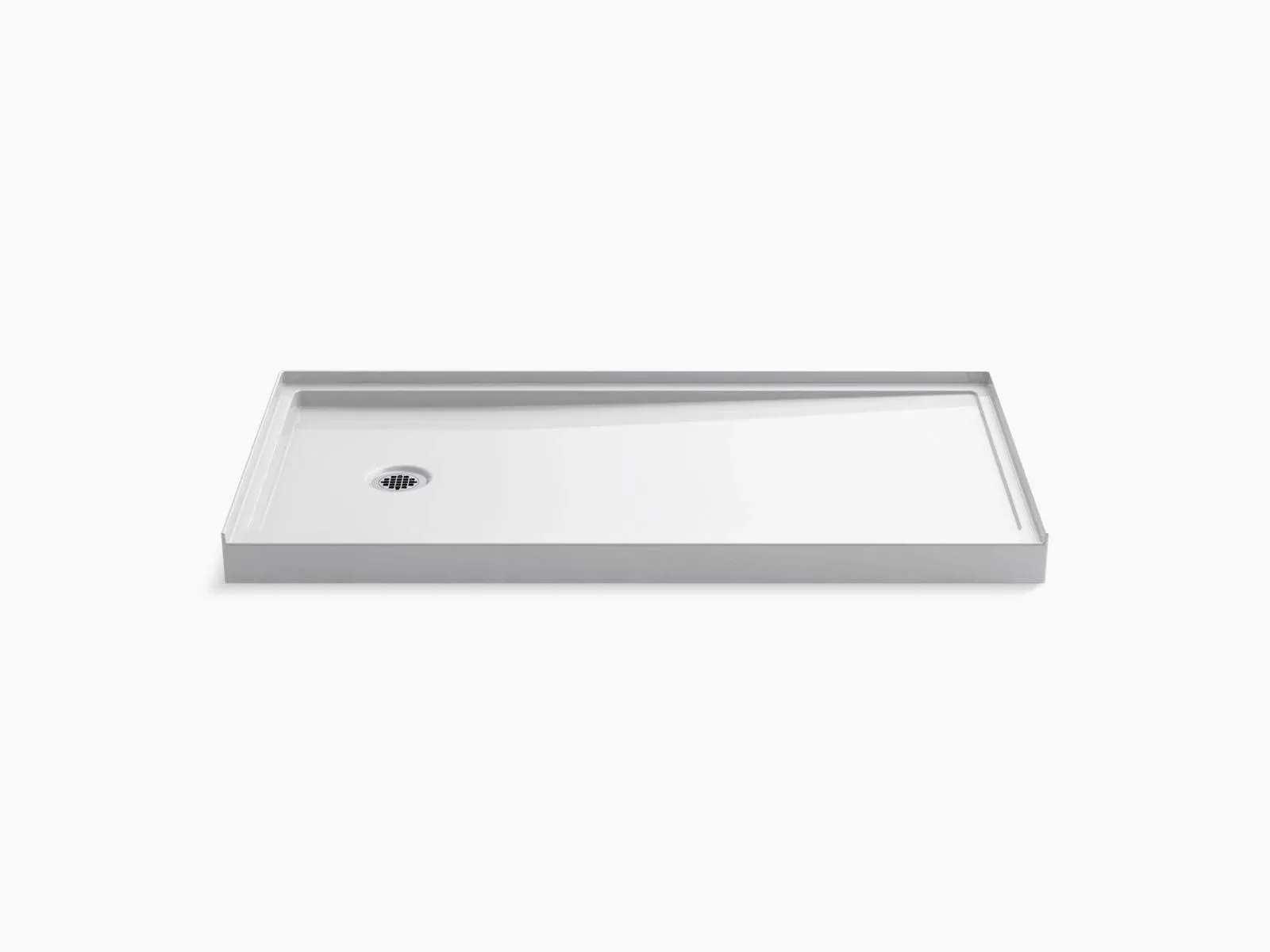 KOHLER Rely 30-in W x 60-in L with Left Drain Rectangle Shower Base (White)