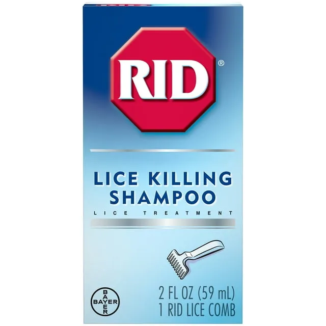 Rid Lice Killing Shampoo Proven Effective Head Lice Treatment for Kids and Adults Includes Nit Comb Bottle Ounces, Piece Set, 2 Fl Oz