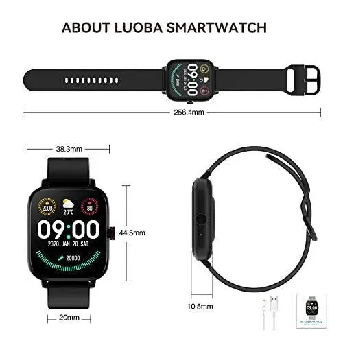 Smart Watch, Luoba 1.69'' Full Touch Answer/make Call Android