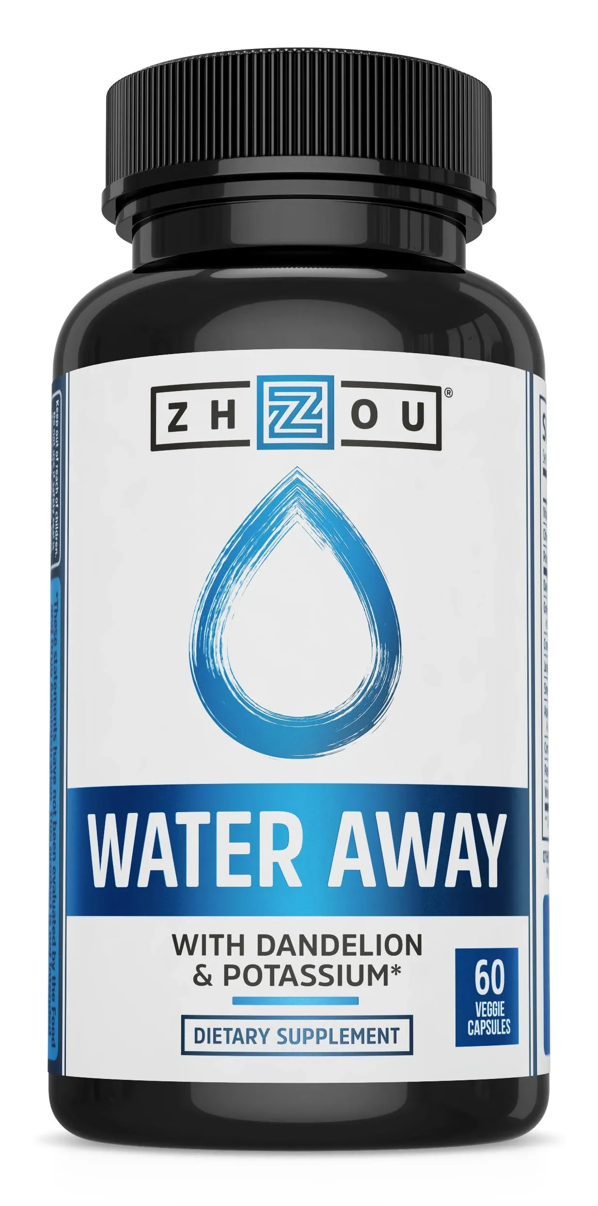 Zhou Nutrition, Water Away with Dandelion & Potassium, 60 Capsules