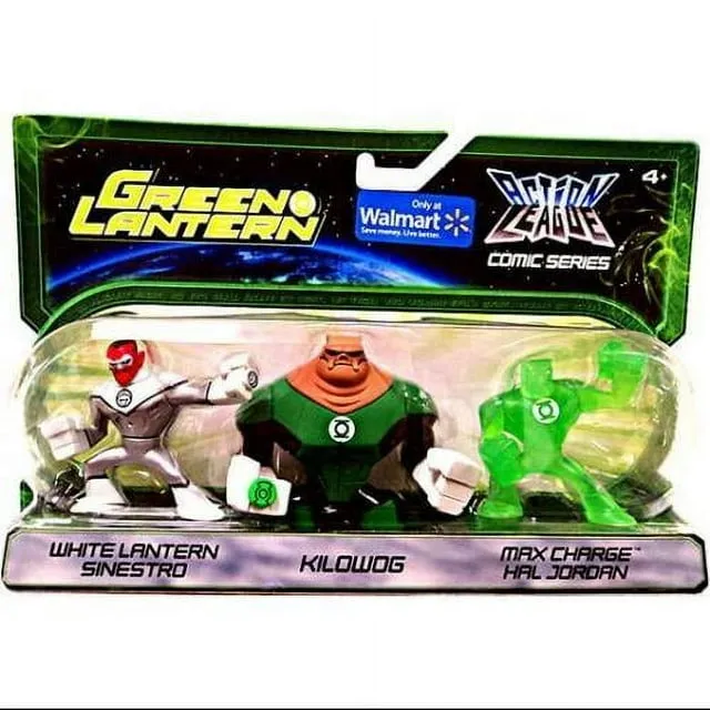 Green Lantern Action League Comic Series 3Pack White Sinestro Kilowog Max Charge Hal