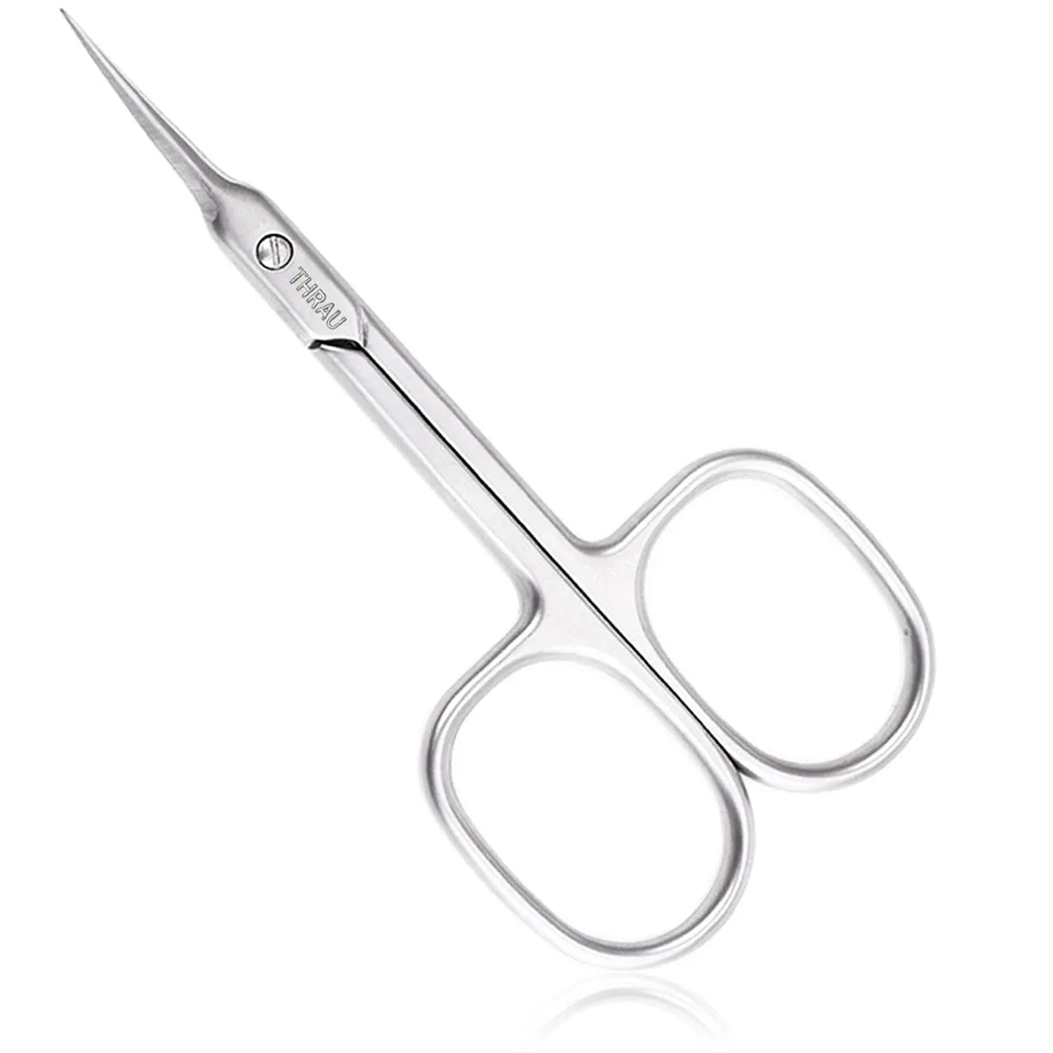 THRAU Cuticle Scissors Extra Fine for Women and Men, Profession Stainless Steel with Precise Pointed Tip Grooming Blades, Manicure, Pedicure, or Trim Nail, Eyebrow, Eyelash, and Dry Skin