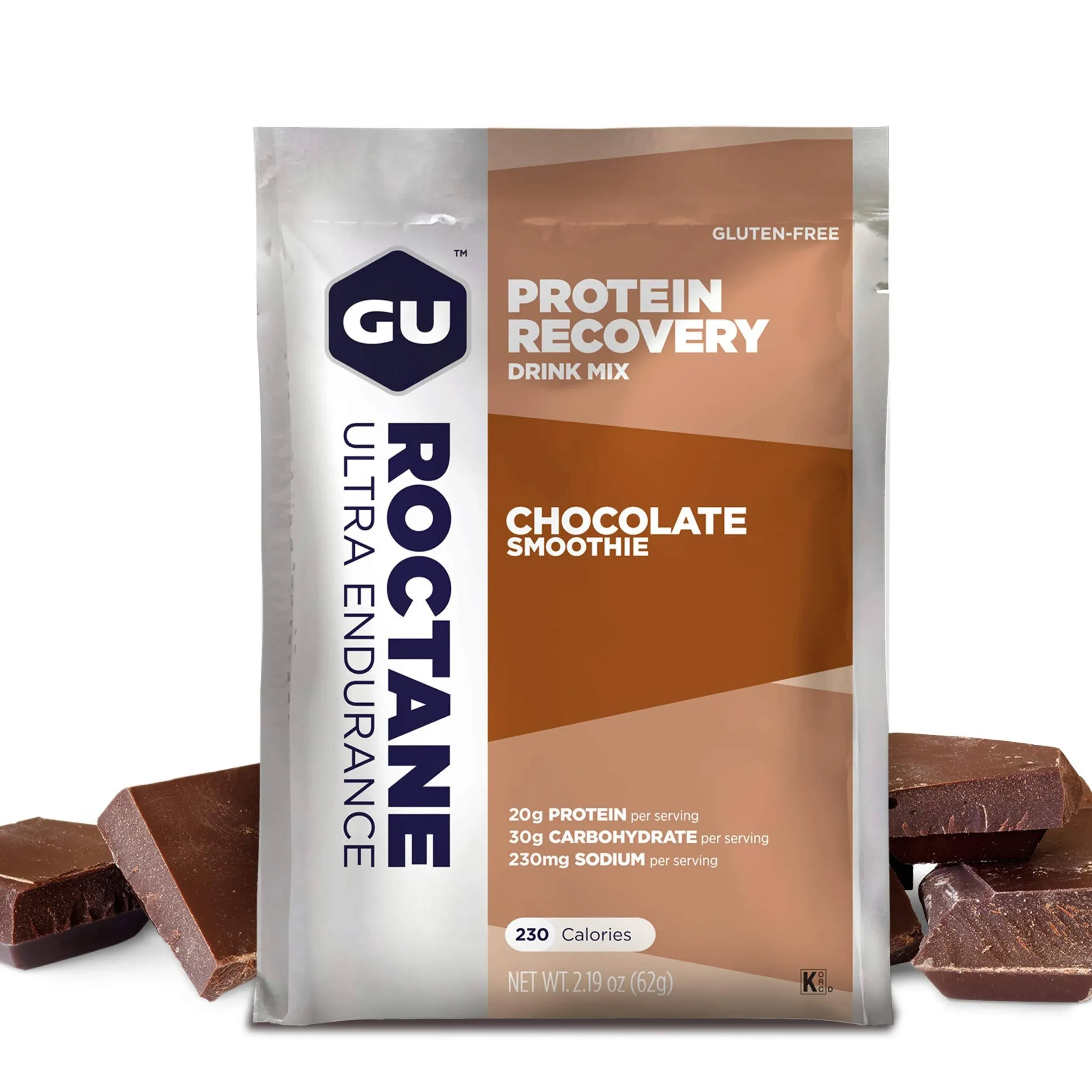 GU Roctane Recovery Drink Mix - 15 Serving Pouch Chocolate Smoothie