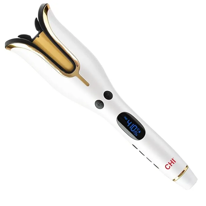 Chi Spin 'N Curl 1" Ceramic Rotating Curler - White