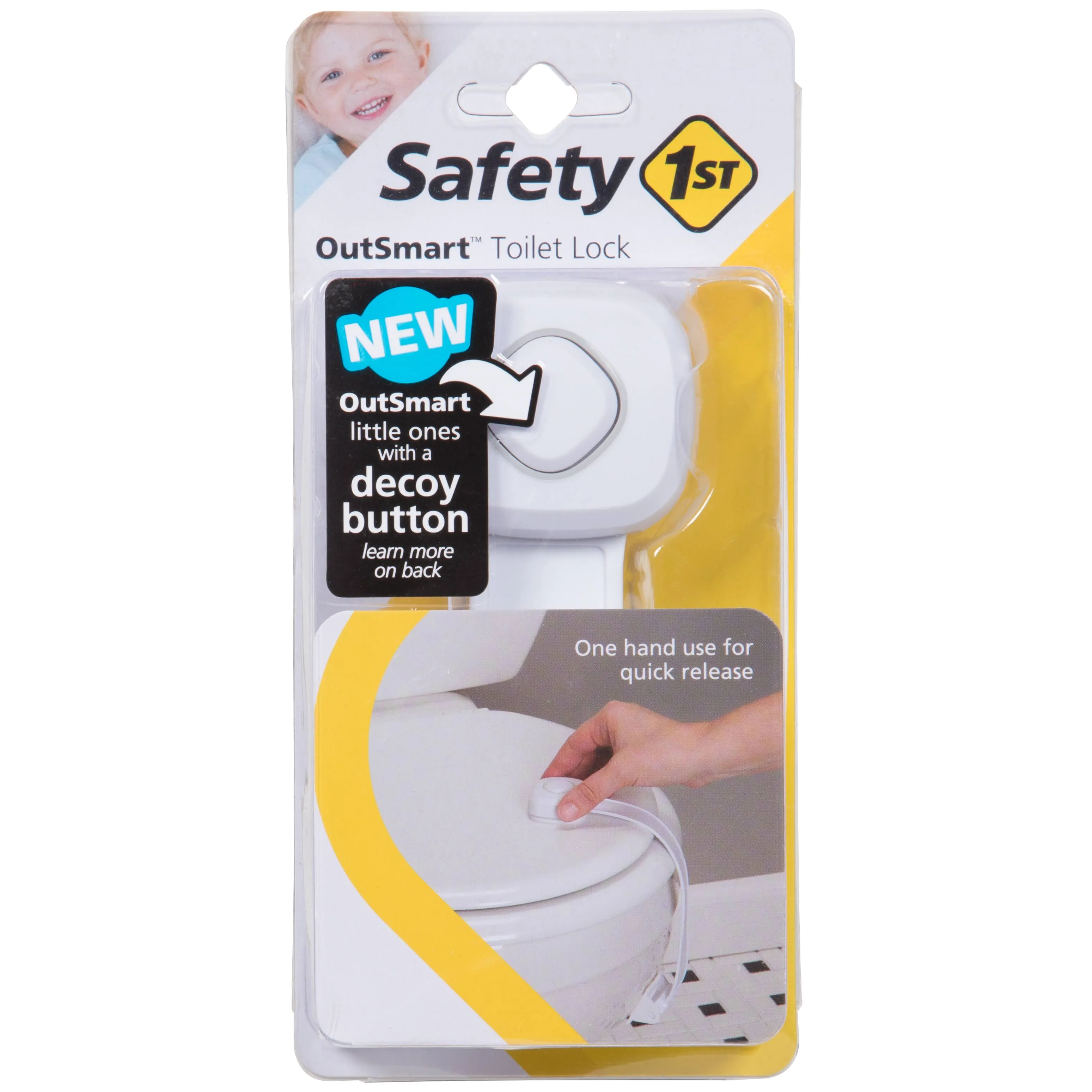 Safety 1St Outsmart Plastic White Toilet Lock