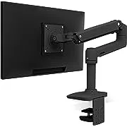 Ergotron LX Desk Adjustable Single Arm 2-Piece Clamp & Grommet Mount, 34" Screen Support, Black (45-241-224) | Staples