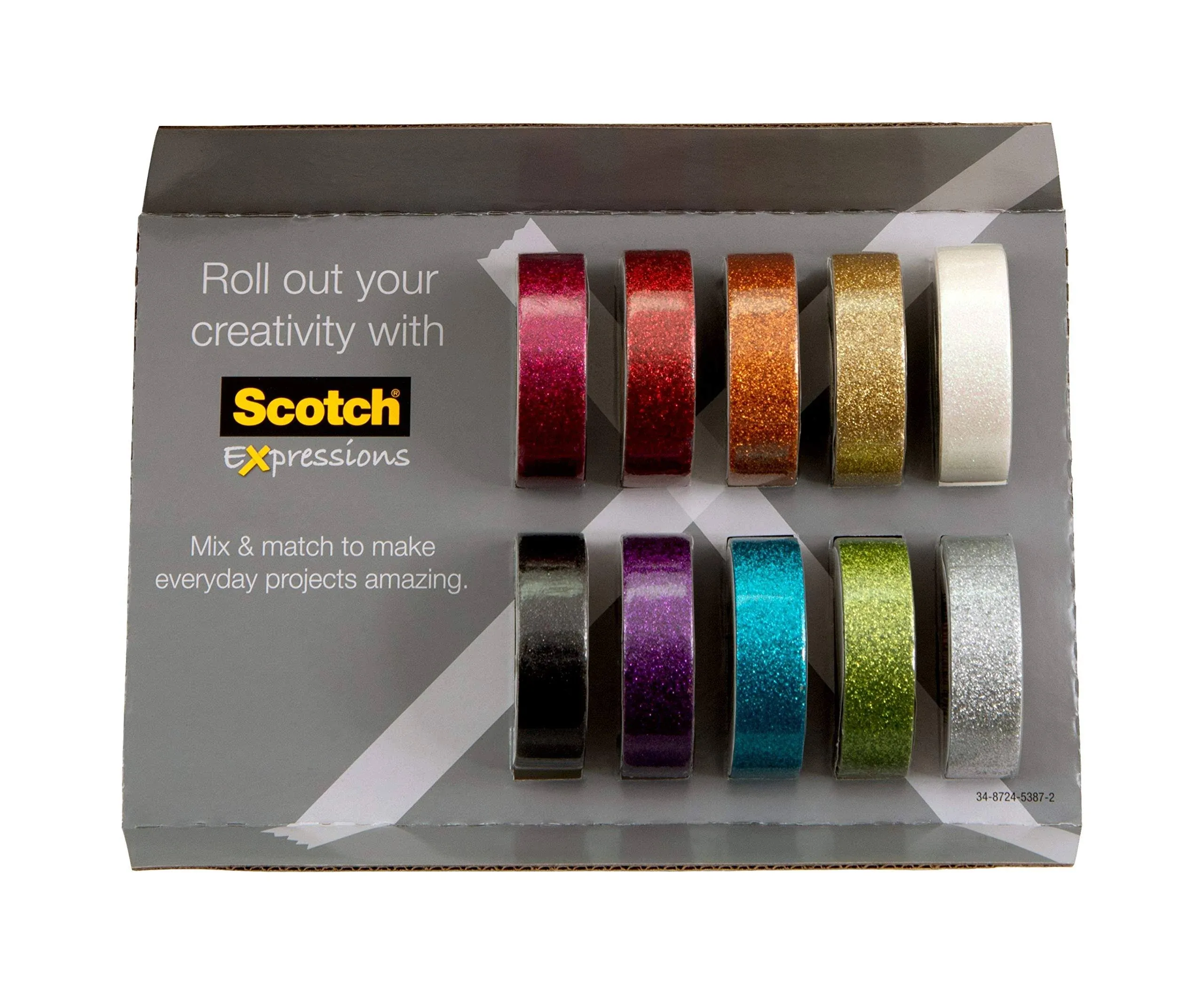 Scotch Brand Scotch Expressions Glitter Washi Tape, Great for Bullet Journaling and DIY Décor