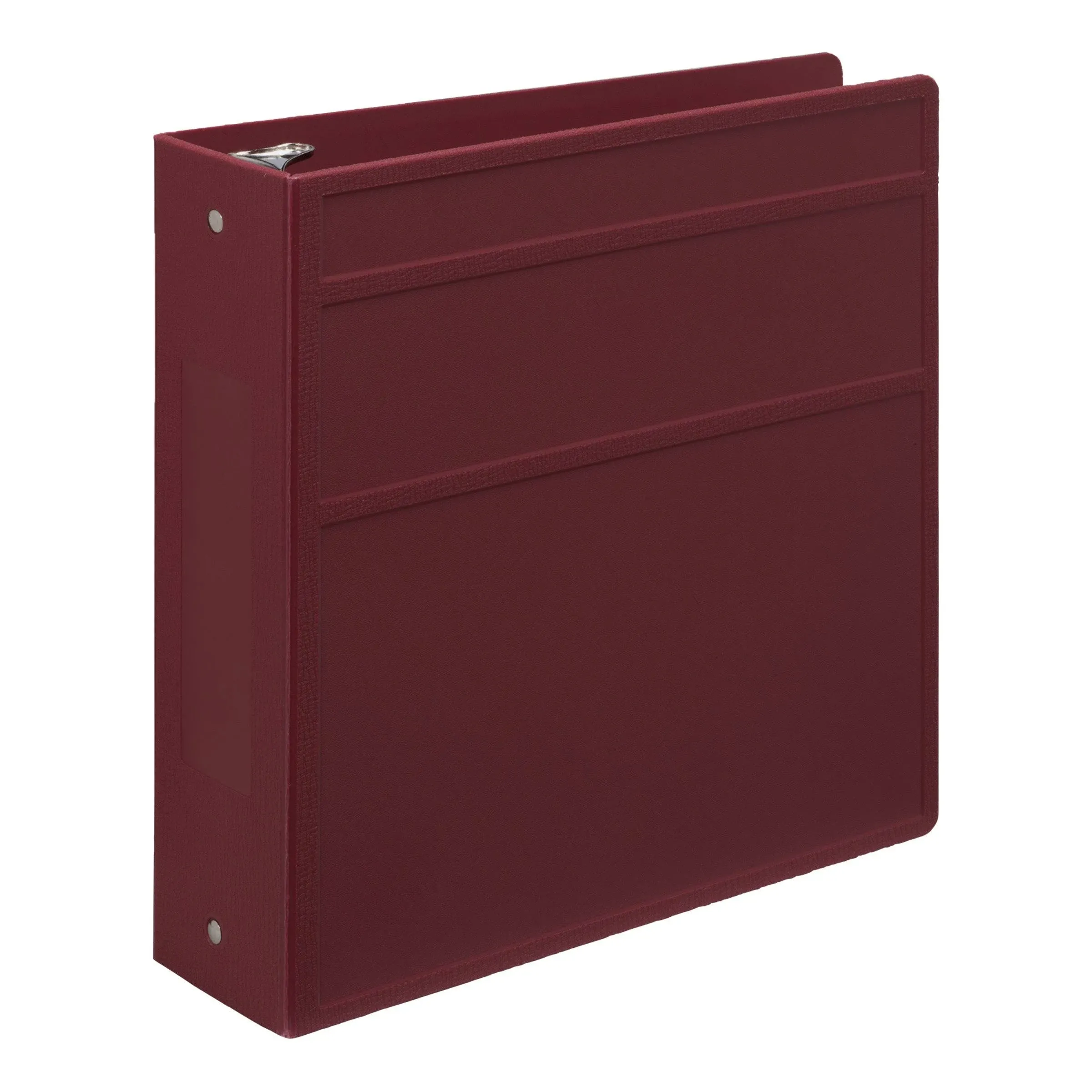 Carstens 3-Inch Heavy Duty 3-Ring Binder - Side Opening, Wine, Durable Plastic, Precision No-Gap Rings, Waterproof Cover, No Pockets, Holds 400 US Letter Sheets, BPA-Free, Made in USA (1743-3R)