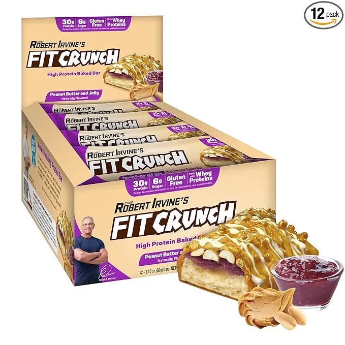 FITCRUNCH Peanut Butter and Jelly Baked Snack Bar