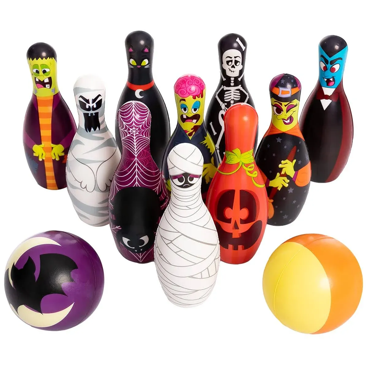 JOYIN Halloween Foam Bowling Set for Kids Toys Party Supplies Get-Together Party Game Day Events Indoor Outdoor Party Birthday Parties