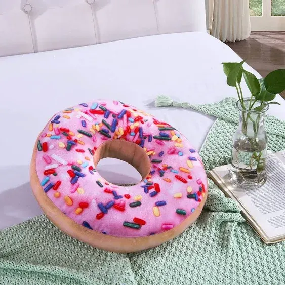 Pink Donut Pillow