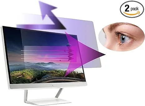 Premium Anti Blue Light and Anti Glare Screen Protector (2 Pack) for 19.5 inches Monitor with Aspect Ratio 16:9. Easy and Bubble Free Installation