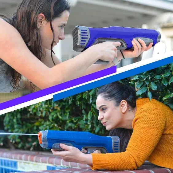 Electric Water Guns for Adults & Kids, Automatic Water Reload & Shooting Over 250 Blasts Water Blaster Squirt Guns Up to 30 FT Long Range, Summer Beach Pool Backyard Outdoor Toys (Bright Blue)