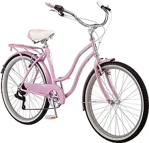 Perla Adult Beach Cruiser Bike, Men and Women, 18-Inch Step-Through Steel Frame,