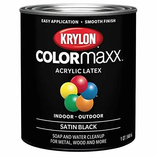 Krylon 7373582 0.5 Pint Black Gloss Paint