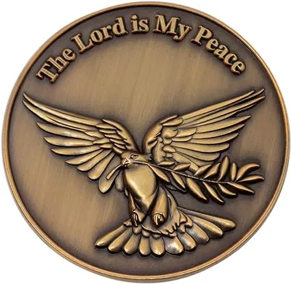 The Lord Is My Peace, Gold Plated Challenge Coin, John 14:27