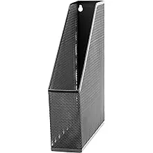 U Brands Mesh Steel Magazine File Holder, Black Finish, Black, 1 Count, 452u, Size: 3 inch x 9.8 inch