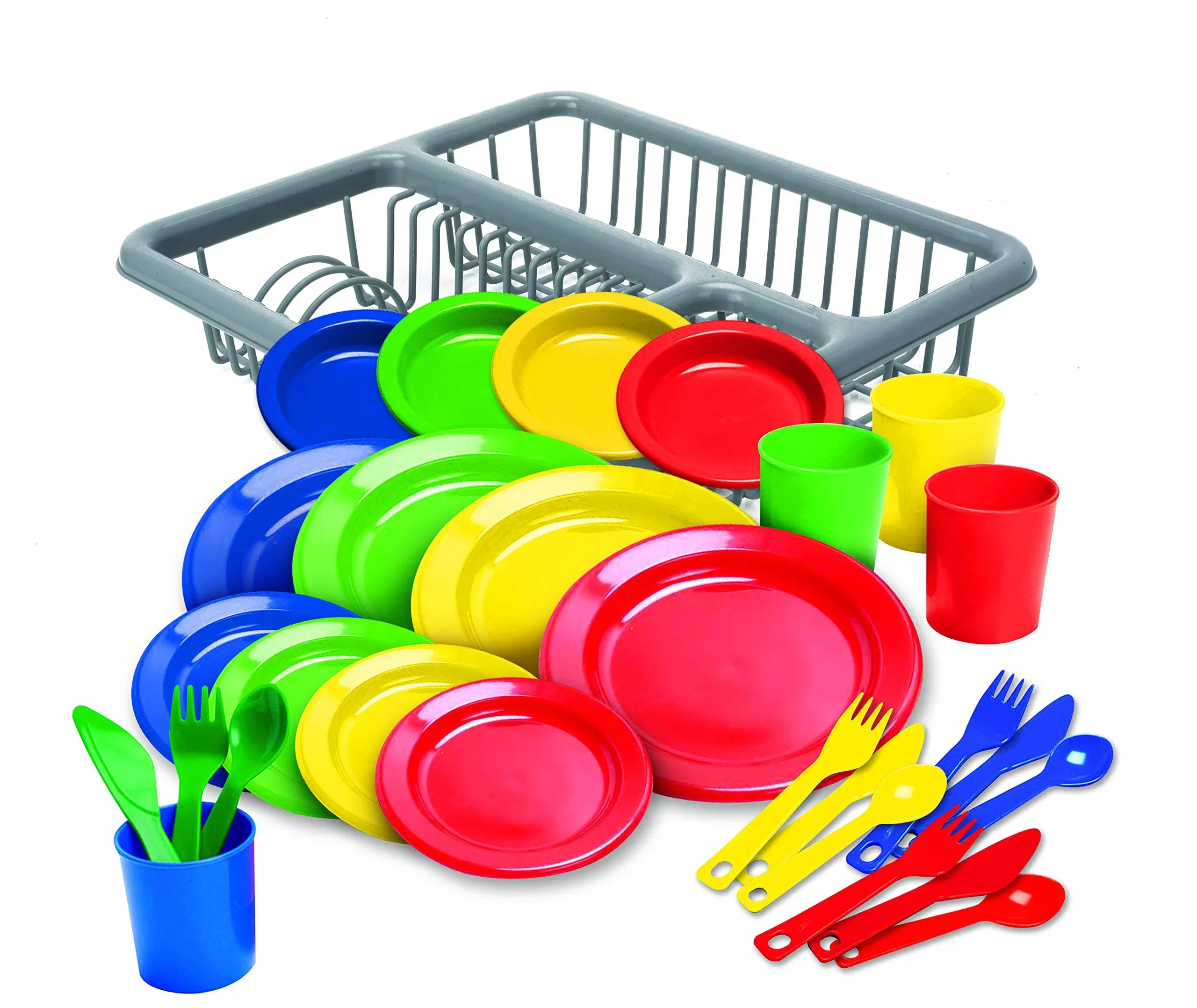 Kidzlane Durable Kids Play Dishes - Pretend Play Childrens Dish Set - 29 Piece ...