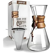 AGOGO Pour Over Coffeemaker Set Classic Series with Filter 6 Cups