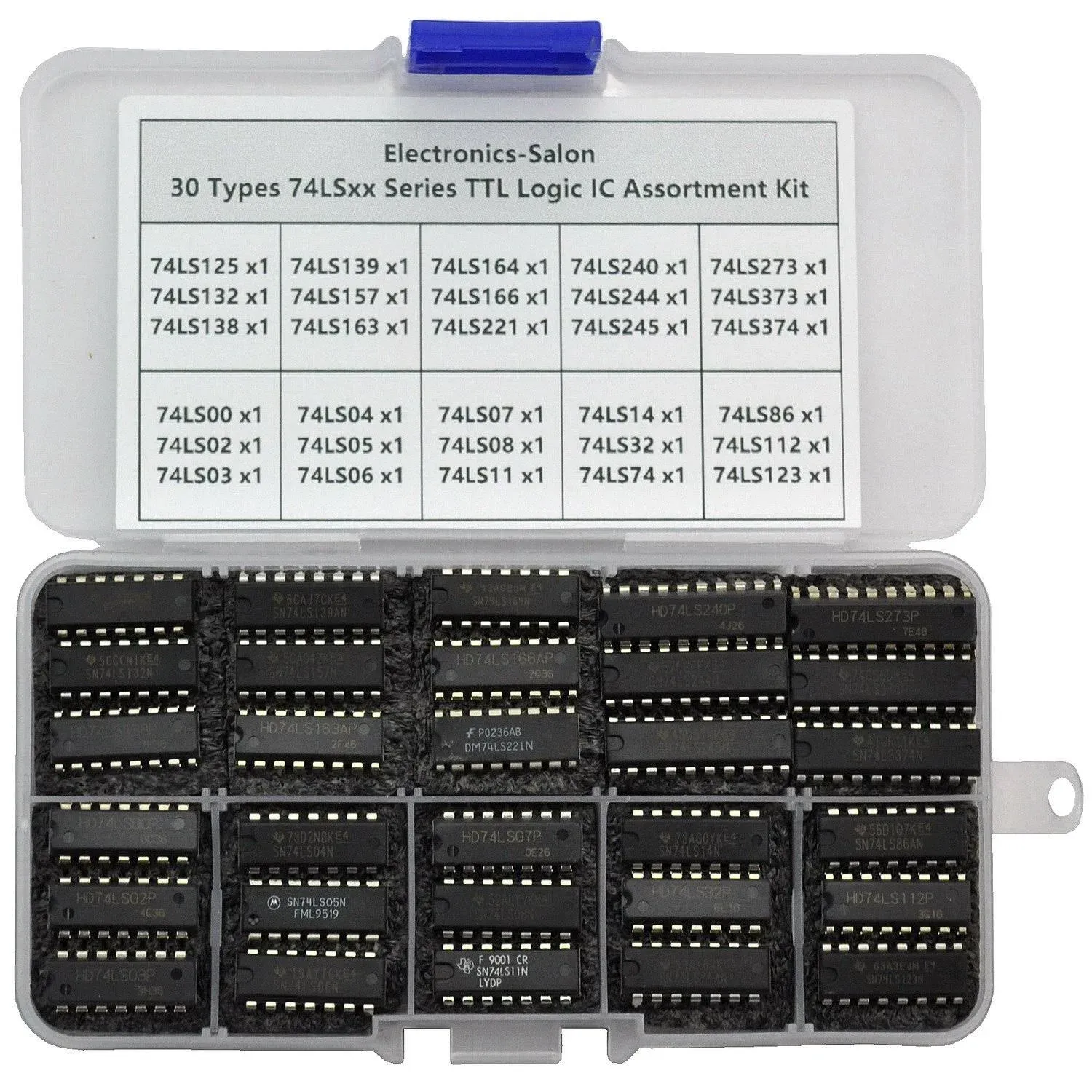 30 Types 74LSxx Series Logic IC Assortment Kit, TTL, Low-Power Schottky Logic IC