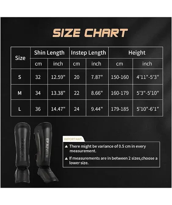 KUANG QUAN Muay Thai Shin Guards, Muay Thai Martial Arts Kicking Leg Instep P...