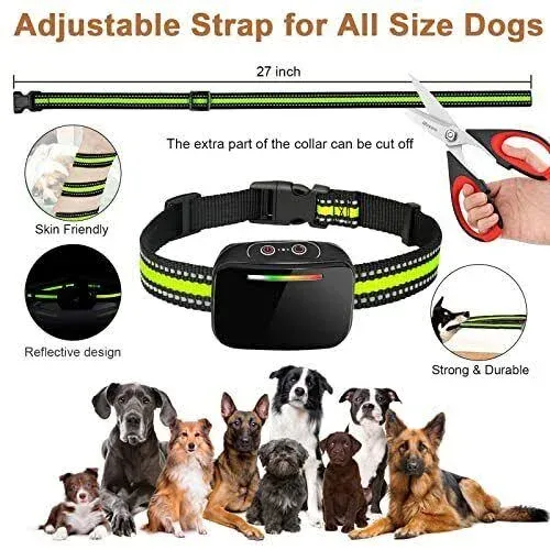 Bark Collar For Large Medium Small Dogs, Rechargeable Smart Dog Bark