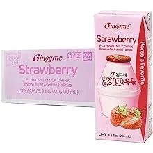 Binggrae Strawberry Milk Drink - 6 pack, 6.8 fl oz cartons