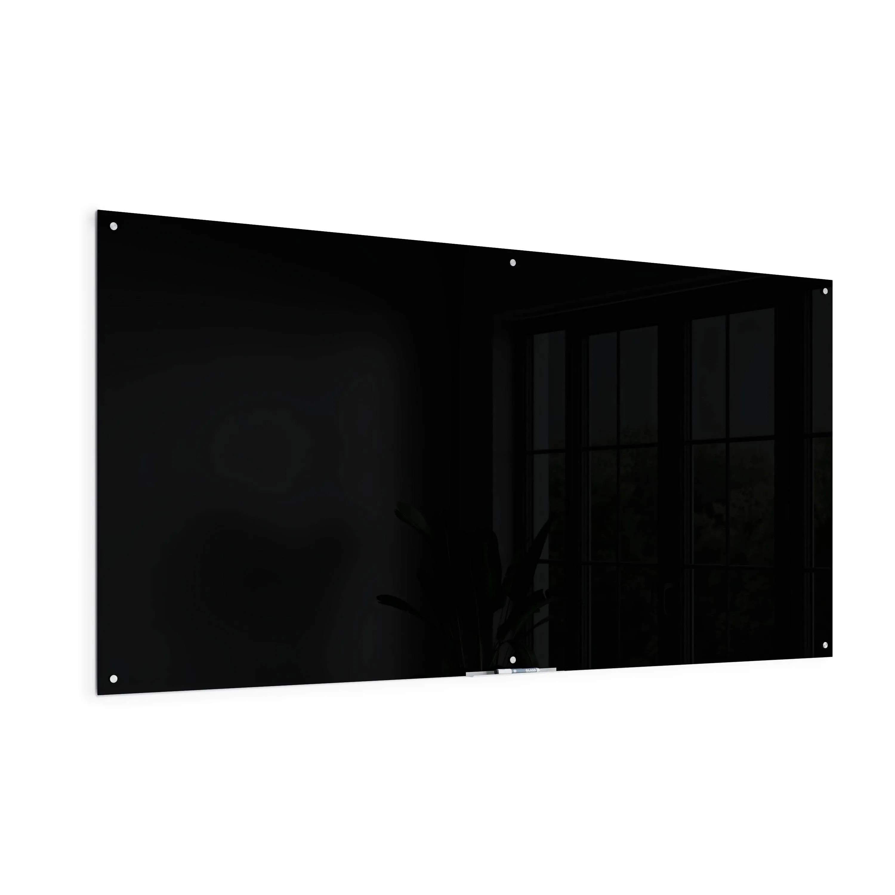 U Brands Black Glass DRY Erase Board