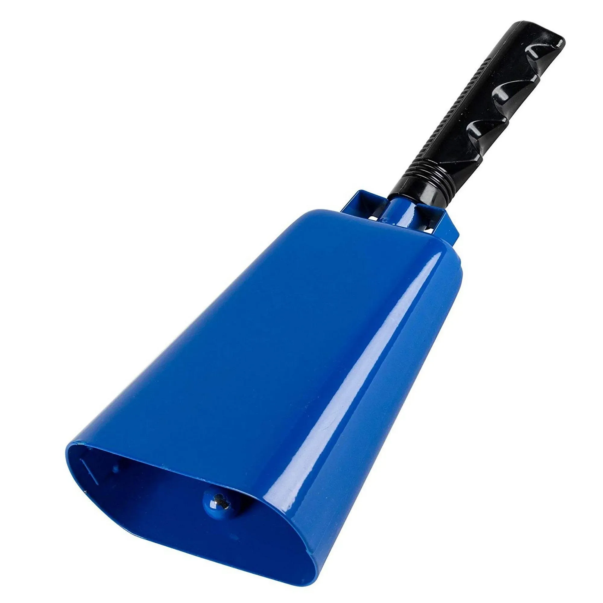 Cowbell with Handle - Cow Bell Noisemakers, Loud Call Bell for Cheers, Sports Games, Weddings, Farm, Blue, 4.75 x 11 x 2.375 Inches