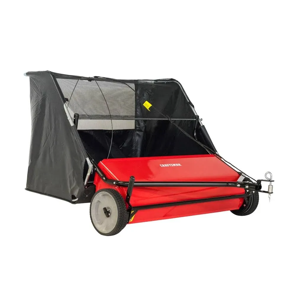 Craftsman CMXGZBF7124266 42 22-cu ft Hi-Speed Tow Lawn Sweeper, Red