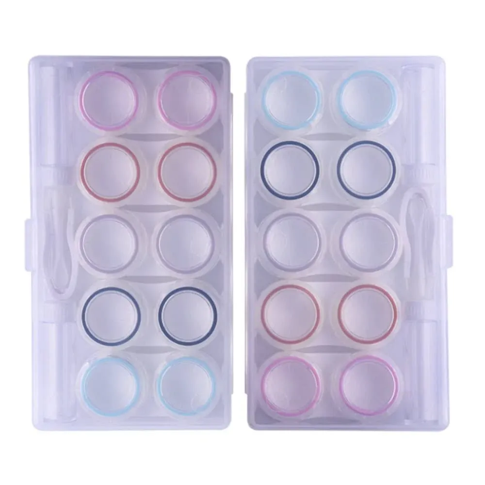 APZDFGIFCD Clear Contact Lens Case, Contact Lens Organizer Case with Carrying Travel Holder -10 Pack