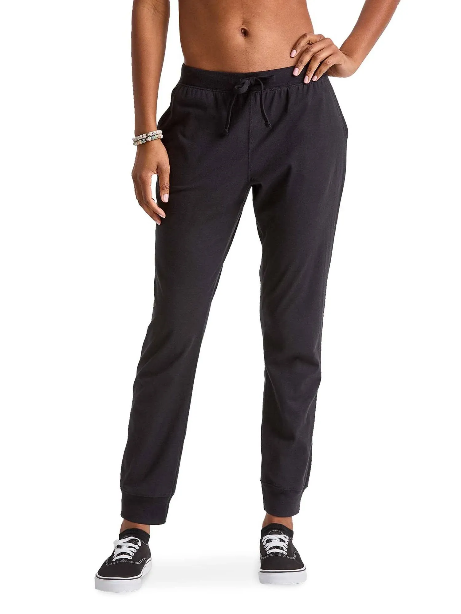 Hanes Women's Originals Cotton Joggers, 100% Cotton Jersey Sweatpants For Women, 29 Inseam