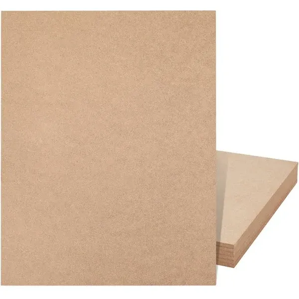 Bright Creations 1/4 in MDF Wood Chipboard Sheets for Crafts, Engraving, Painting (11x14 in, 6 Pack)