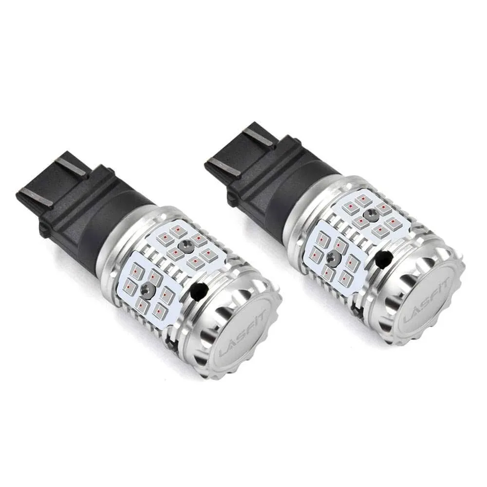 Lasfit Red 3157 4057 4157 Canbus Ready LED FR Turn Signal Light Bulb Brake Tail ...