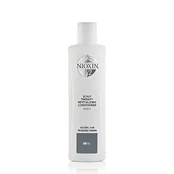 Nioxin System 2, Therapy Conditioner With Peppermint Oil, Treats Sensitive Scalp & Provides Moisture, For Natural Hair with Progressed Thinning, Various Sizes