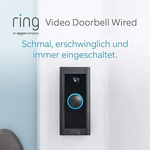 Ring Video Doorbell Wired, Zertifiziert und generalĂĽberholt | Video-TĂĽrsprechanlage funktioniert mit Alexa