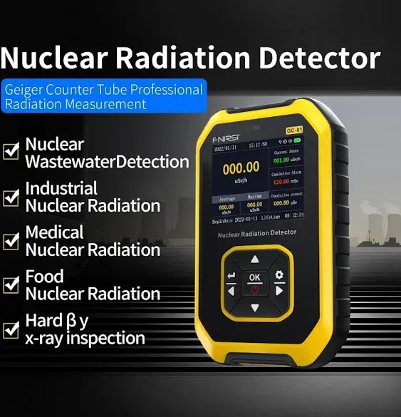 FNIRSI Geiger Counter Nuclear Radiation Detector X β γ Dosimeter Monitor M8V1