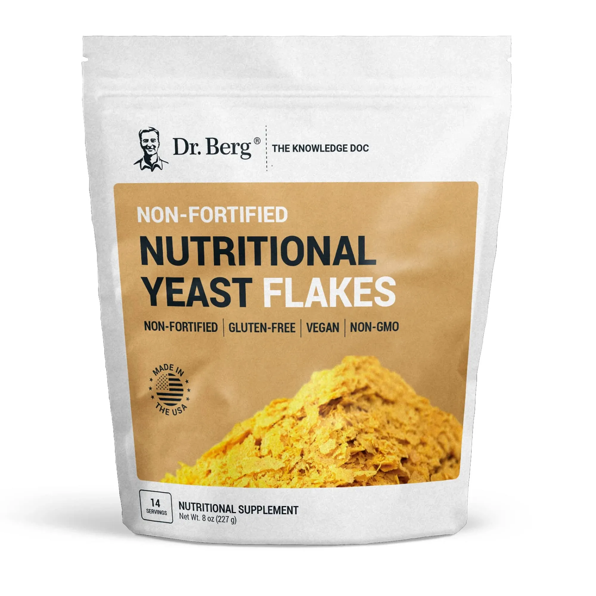 Dr. Berg Premium Nutritional Yeast Flakes - Delicious Non-Fortified.<wbr/>..