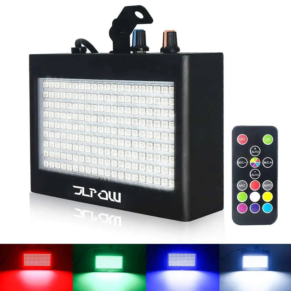 Strobe Light, Jlpow Ultra Bright Rgb Led Strobe Lights (Metal Case), Sound