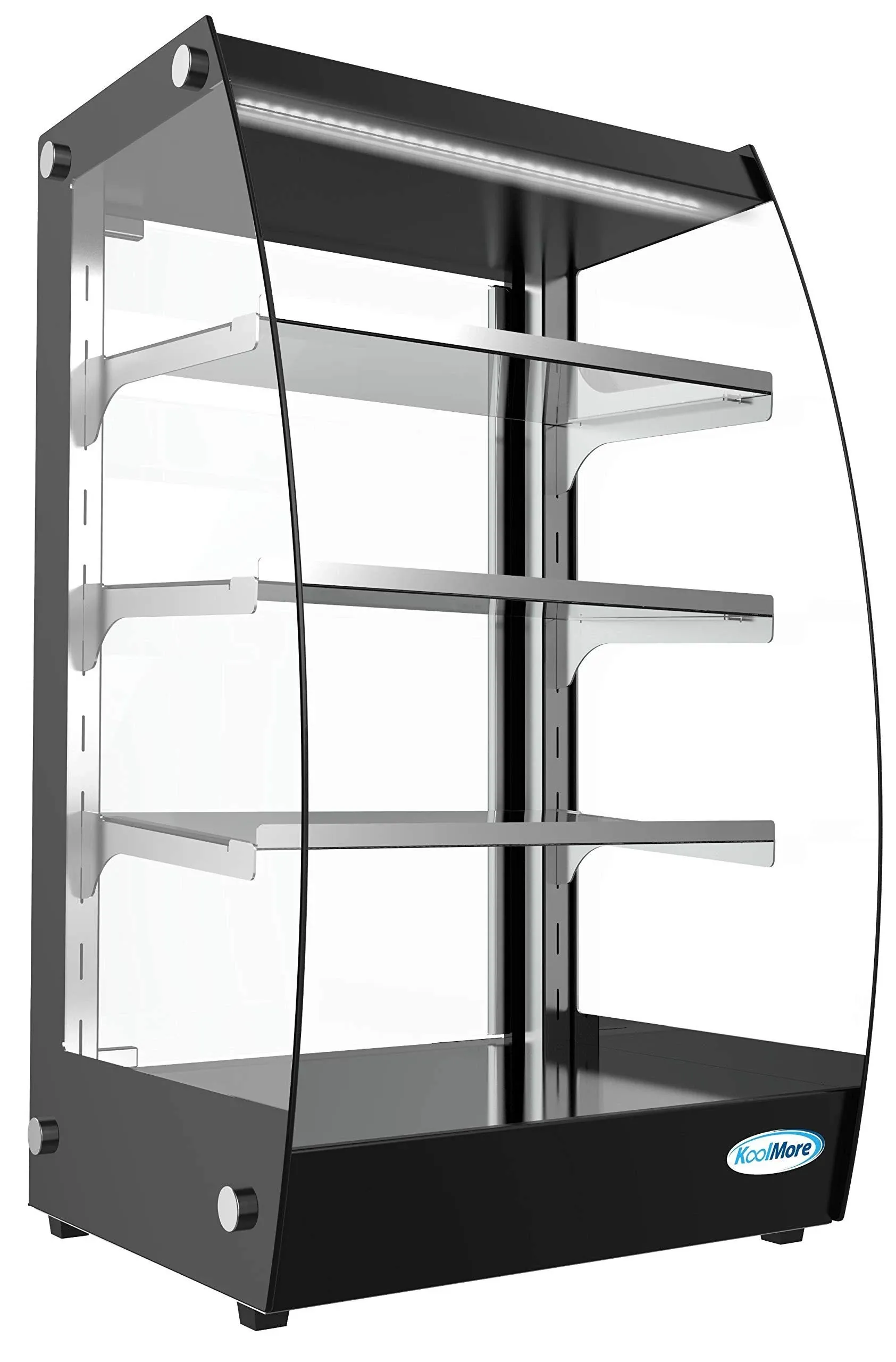 Koolmore DC-3CB Commercial Glass Bakery Display Case 4 Tier Self Service Pastry ...