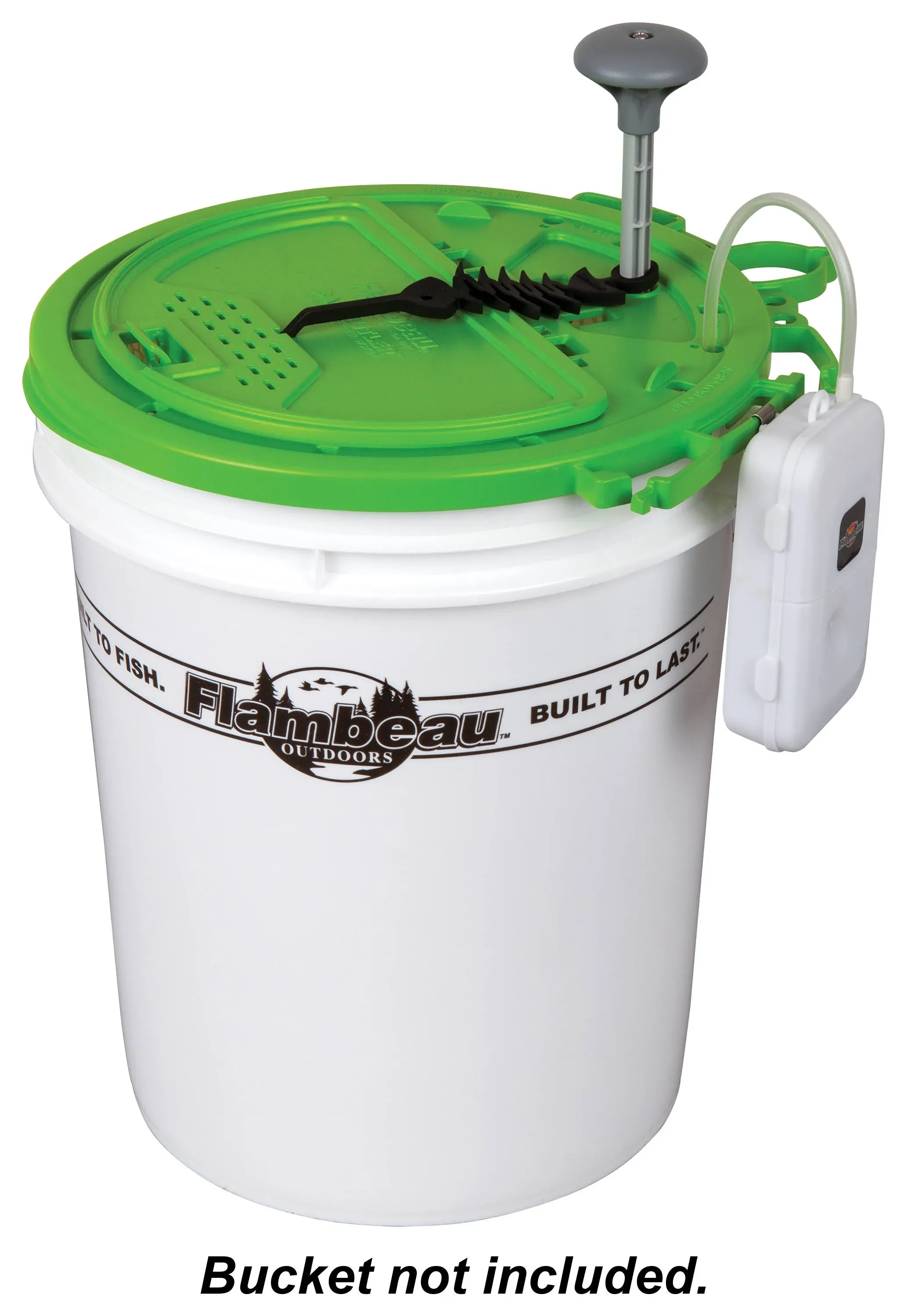 Flambeau Outdoors 6092BB Bait Butler- Live Bait Retrieval System, Integrated Lid System with Net for Easy Bait Retrieval