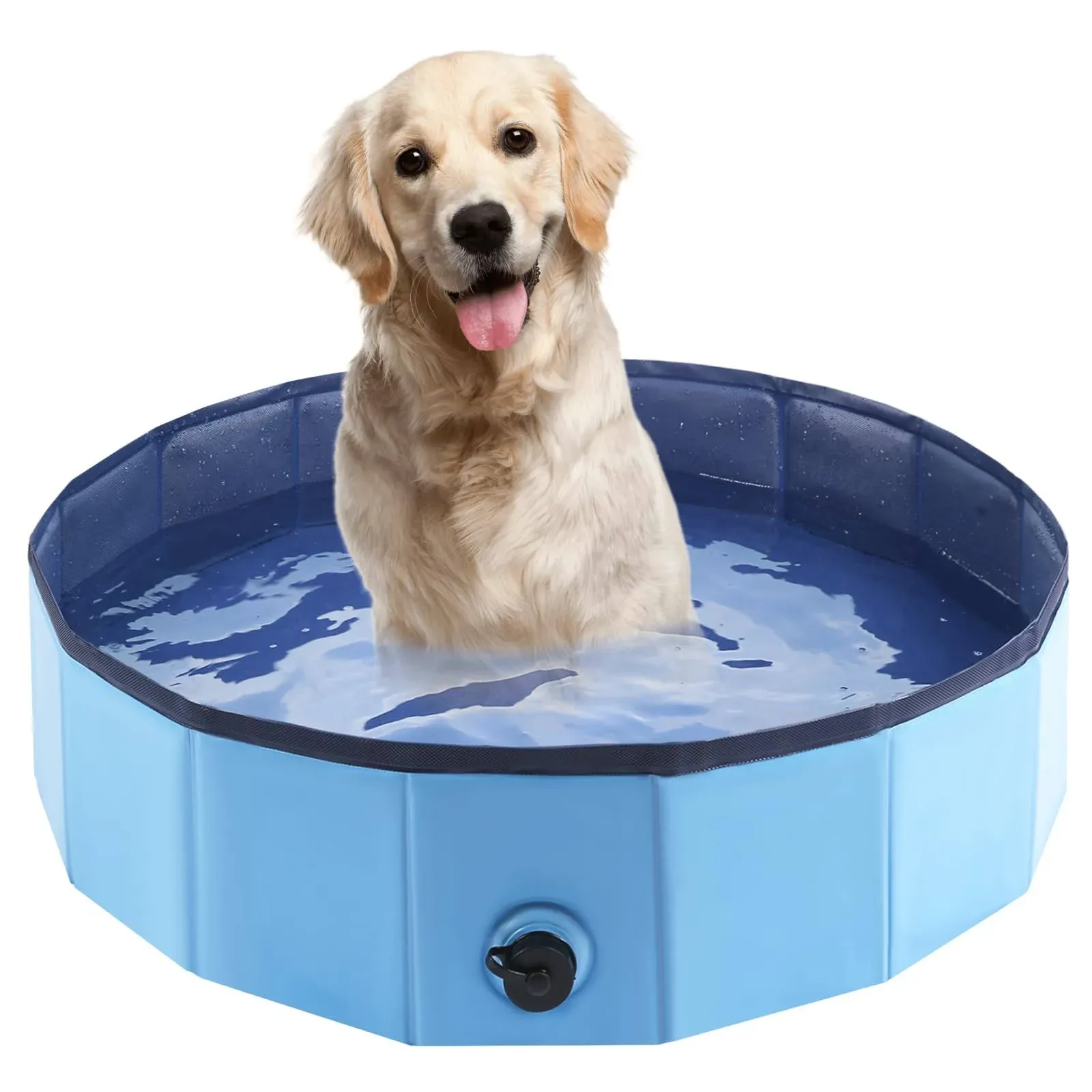 Eooqi Foldable Dog Bath Swimming Pool Plastic Kiddie Pool Professional Tub ...