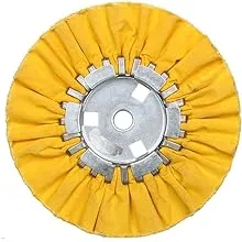 8" Soft Airway Buffing Wheel White Flannel / 5/8'' Arbor Hole/Finish Polish Step for Angle Grinder - 2 PCS