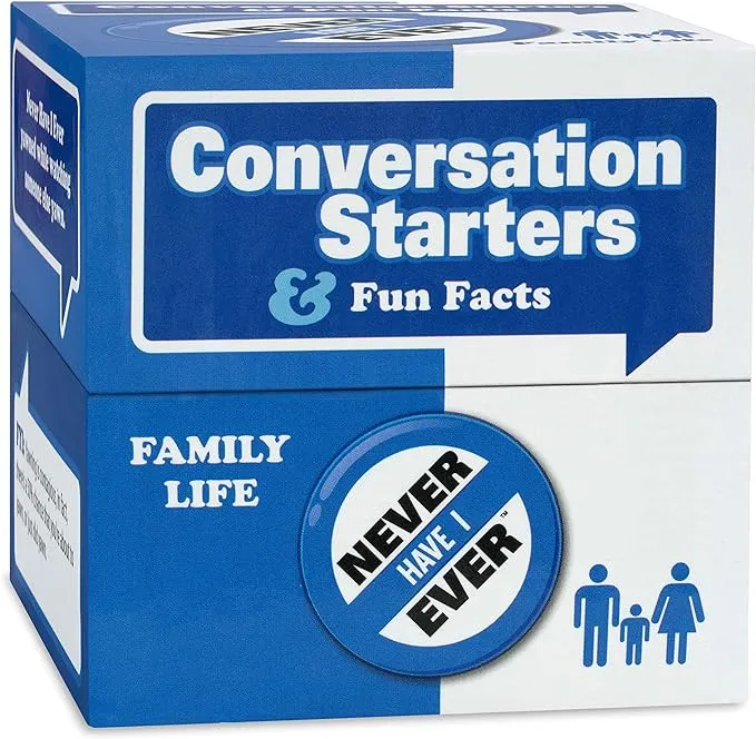 Never Have I Ever Conversation Starters: Family Edition | Funny Card Game for Parties, Get Togethers, Vacations, Game Nights & Gifts | Fun Card Games for Family, Teens and Kids | 150 Cards | Ages 8+