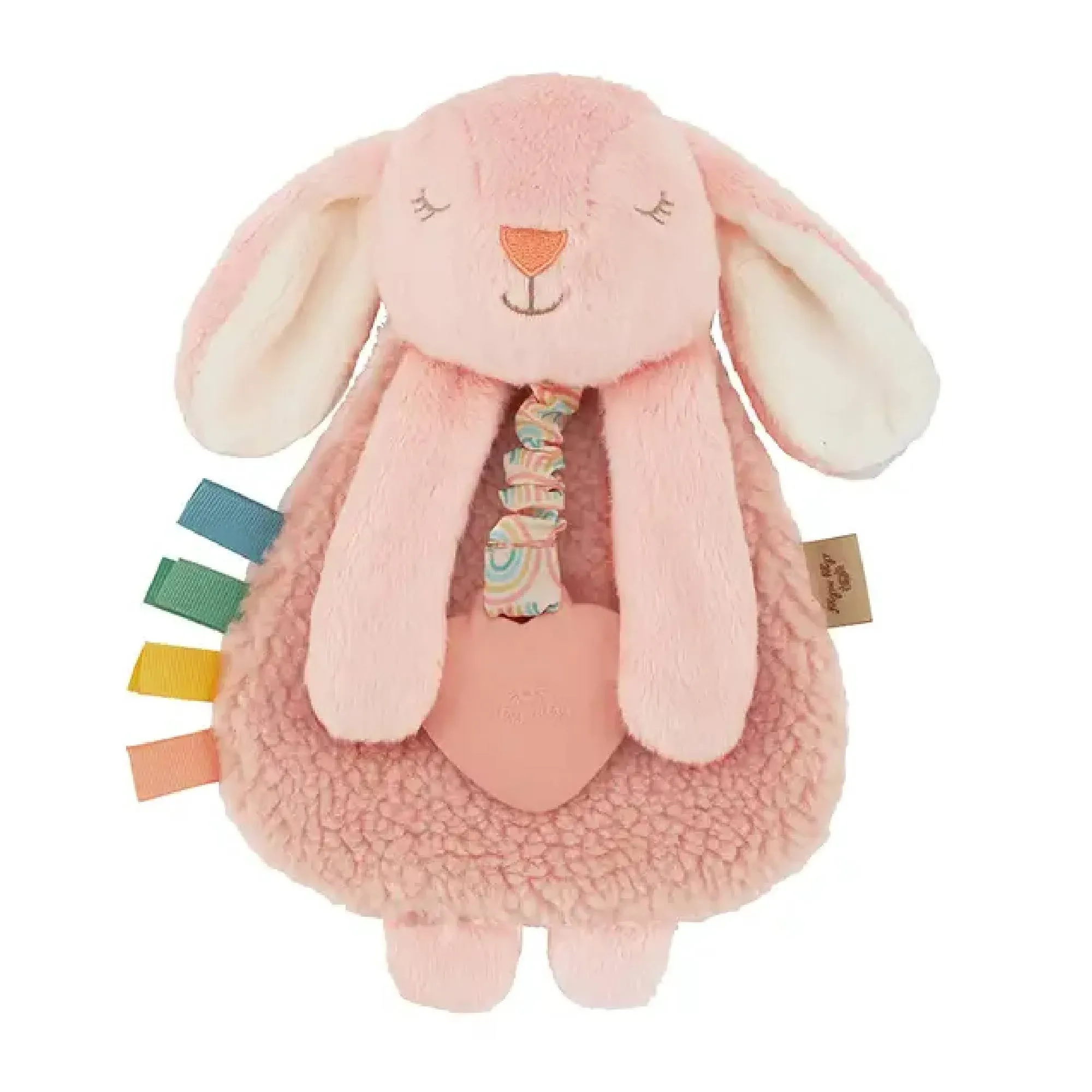 Itzy Ritzy - Itzy Lovey Including Teether, Textured Ribbons & Dangle Arms; Features Crinkle Sound, Sherpa Fabric and Minky Plush; Bunny