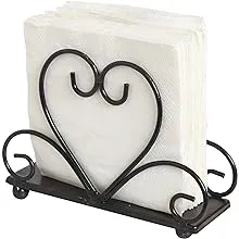 Owlgift Metal Table Napkin Holder Freestanding Tissue Dispenser Black