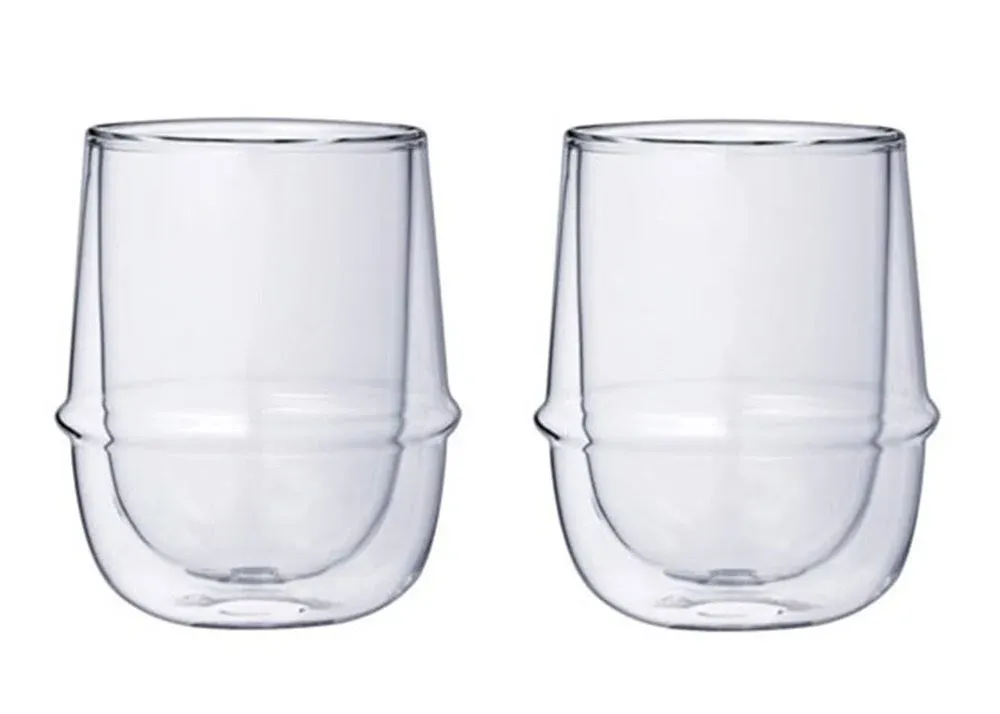 Double-Walled Kinto KRONOS Cup - Maintains Temp - Prevents Condensation - 2 Set